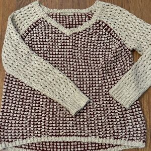 Women's Two-Tone Knit Sweater